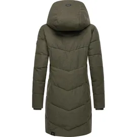 Ragwear Wintermantel Pavla Coat stylischer Damen Steppmantel in Woll-Optik grün XXL (44)
