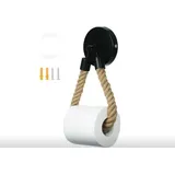 Toilettenpapierhalter Ohne Bohren, Vintage-toilettenpapierhalter, Mattschwarzer Toilettenpapierhalter Für Badezimmer Und Toilette