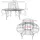 Outsunny Baumbank 160 x 90 x 160 cm Silber