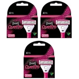 Wilkinson Sword Quattro Women | 9 Klingen für glatte Bein, Achseln und Bikinizone | Sparpack | Jahresvorrat