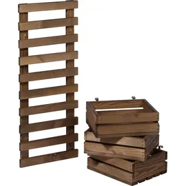 Dobar Wandregal 3-stufiges  Braun
