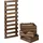 Dobar Wandregal 3-stufiges  Braun