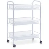 Zeller Rollwagen Mesh 62,5 cm x 26 cm x 44 cm Weiß