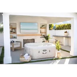 Intex PureSpa Chevron Deluxe Square 211 x 71 cm Creme