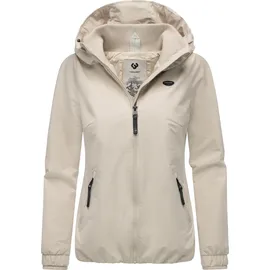 Ragwear wasserdichte und atmungsaktive Damen Übergangsjacke leichte kurze Funktionsjacke mit Kapuze Dizzie Tech YOUMODO Bone025 Gr. M - M