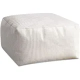 DreamRoots Sitzsack, Weiß, 70x40x70 cm, Oeko-Tex® Standard 100, Wohnzimmer, Hocker, Poufs