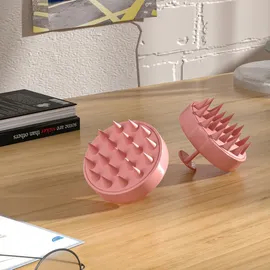 Intirilife Kopfhaut Massagebürste aus Silikon in Pink | Gr.: onesize