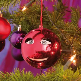 Infactory 2er-Set singende Weihnachtsbaumkugeln, Batteriebetrieb, je Ø 10 cm