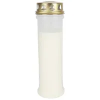 BURI Grabkerze XL Grablicht weiß Grabkerze Ewiglicht Tagebrenner Gedenkkerze weiß