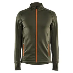 Fleecejacke "STRIKER" - M - waldgrün/rost