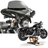 Set: Batwing Verkleidung passend für Chopper und Custombikes rg Craftride mit Motorrad Hebebühne Midlift L bis 680kg orange