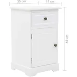 vidaXL Nachtschrank 35 x 32 x 59 cm Weiß