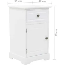 vidaXL Nachtschrank 35 x 32 x 59 cm Weiß