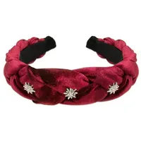 Alpenflüstern Schmuckset Haarreifen - EDELWEISS rot