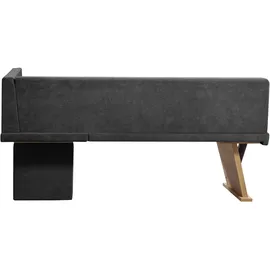 Home Affaire Eckbank HOME AFFAIRE "Laros", grau (anthrazit, dekor eiche ontario), B:182cm H:87,5cm T:141cm, Massivholz, Spanplatte, Sitzbänke, Eckbank, Bezug in verschiedenen Qualitäten und Farben