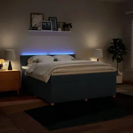 vidaXL Boxspringbett 180 x 200 cm Blau