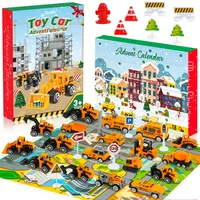 Adventskalender Kinder, Adventskalender 2025 KINDER Auto Spielzeug ab 3 4 5 6 Jahre Junge Mädchen Weihnachtskalender 2025 Weihnachtsgeschenke zum Befüllen Baustelle Fahrzeug Geschenk für Kind