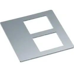 Hager GBVDM012 Montageplatte für Adapterrahmen GBVDMR45 Datentechnik 2x RJ45 19,3x14,8mm.Montageplatte zur Aufnahme von Datentechnik verschiedener