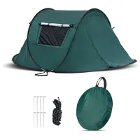 CLIPOP Kuppelzelt 245x145x120cm Campingzelt, Personen: 2, Pop Up Zelt, Automatisches Zelt grün