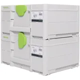 Festool Systainer Set 2x SYS3 M 187 ( 2x 204842 ) 15,9 Liter 396x296x187mm Werkzeugkoffer koppelbar