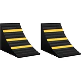 vidaXL Unterlegkeil 2 Stk. 29 x 16 x 19 cm Gummi