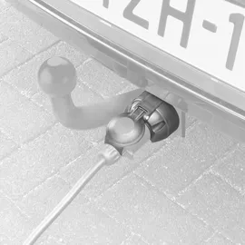 Carpoint Anhängersteckdose mit Spritzschutzkappe Schwarz