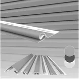 Hexim Verkleidungspaneel, (Siding Fassadenpaneele außen Fassadenverkleidung wetterfest Kunststoffpanelee PVC-U Verkleidung Außenwand Hausverkleidung UV-beständig - (Anfangsprofil grau)