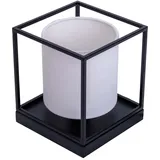 NÄVE Tischlampe Textil Weiß Schwarz