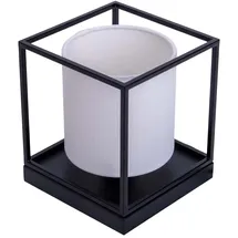 NÄVE Tischlampe Textil Weiß Schwarz