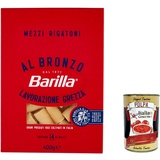 20x Barilla Mezzi Rigatoni al Bronzo Bronze Gezogene Pasta 400g+Polpa 400g