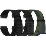 TumpCez Nylon Uhrenarmbänder,16mm 18mm 20mm 22mm Schnellverschluss Armband Fabric Aatmungsaktive Gewebte Verstellbare Ersatzband Sport Ersatzarmband für Herren Damen(3 Stück)