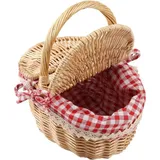 Wicker-Picknickkorb mit Abdeckung und Liner für Gartenpicknicks und Barbecues