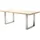 MCA Furniture MCA Esstisch Dayton Eiche Bianco massiv geölt), - ausziehbar - edelstahl 180/280 100cm