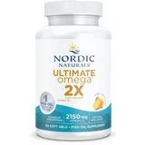 Nordic Naturals Ultimate Omega 3 2X, 2150 mg Omega-3-Kapseln, hochdosierte Fischöl-Nahrungsergänzung mit EPA und DHA, 60 Weichkapseln, Zitronengeschmack, sojafrei, glutenfrei