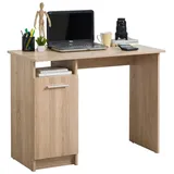 Homestyle4u 2171, Schreibtisch Computertisch Bürotisch Arbeitstisch PC Tisch Holz 50x100 cm mit Schublade - Naturbelassen