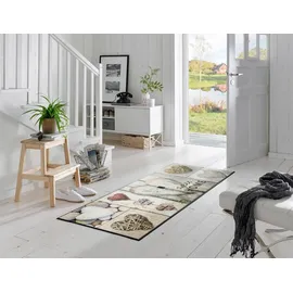 Wash+Dry Vintage Hearts 75 x 190 cm Beige/Grau