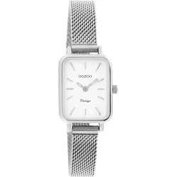 Quarzuhr OOZOO, silber (silberfarben), Armbanduhren, Damen, Armbanduhr, Damenuhr, Edelstahlarmband