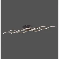Just light. LED-Deckenleuchte Wave Schwarz 97,5 x 16 cm