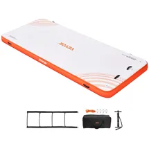 Vevor Aufblasbares Trampolin Schwimmdock orange 4,57 x 1,82 m