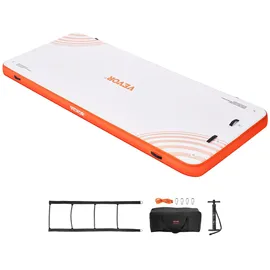 Vevor Aufblasbares Trampolin Schwimmdock orange 4,57 x 1,82 m