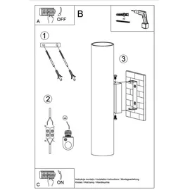 Sollux SL.0330 Wandleuchte LAGOS 2 schwarz