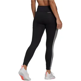 adidas Designed To Move High-Rise 3-Streifen Sport 7/8-Tight Damen Schwarz/Weiß XS