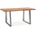 KADIMA DESIGN Schreibtisch Massivholz Baumkante Chromgestell Handarbeit TARN, Goldbraun-Chrom 160x80x76 cm