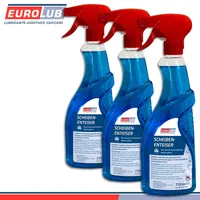 EuroLub 3 x 750 ml Scheibenenteiser Spray Scheibenfrostschutz