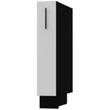 Feldmann-Wohnen Apothekerschrank Bonn (D15/kargo, 1 Türfront, innen 1 Korbauszug mit 2 Ablagen, 1-St., moderne Optik, MDF Fronten) schwarz / weiß matt schwarz