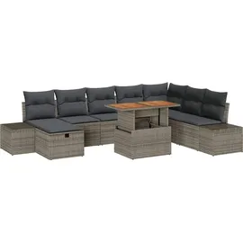 vidaXL Garten-Sofa-Set 9-tlg. Grau