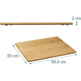 Relaxdays Schneidebrett Bambus 1 St. 56,5 x 50 cm Braun