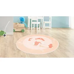Kinderteppich ARTE ESPINA "Bambini 100", braun, H:5mm Ø:160cm, Polyester, Teppiche, Fantasievoll bedruckter Kinderteppich, angenehme Haptik