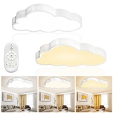 NAIZY Deckenleuchte Wolke Kinderzimmerlampe 48W Cartoon Kinderzimmer Lampe Wolken mit Fernbedienung für Kinder Mädchen Baby - Dimmbar