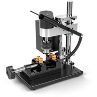 Mini Elektrische Tischbohrmaschine, 7-Gang stufenlos verstellbare Geschwindigkeit, 200W Kupfermotor Präzisionsbohrmaschine für Holz Metall Kunsts...